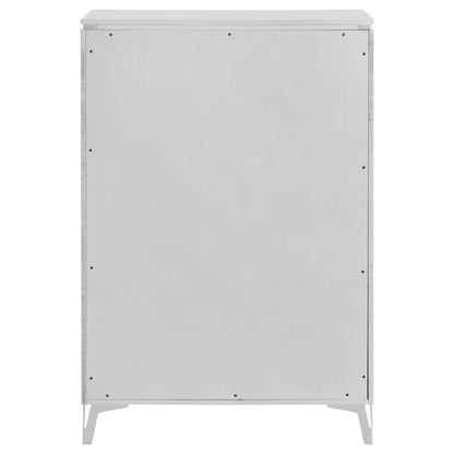 Cassia 5-drawer Bedroom Chest of Drawers White High Gloss - 215795