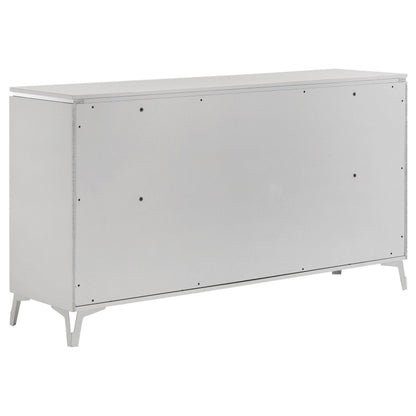 Cassia 5-piece Queen LED Bedroom Set White High Gloss - 215791Q-S5