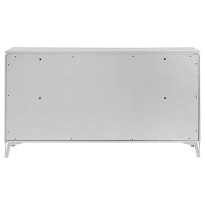 Cassia 6-drawer Bedroom Dresser Cabinet White High Gloss - 215793