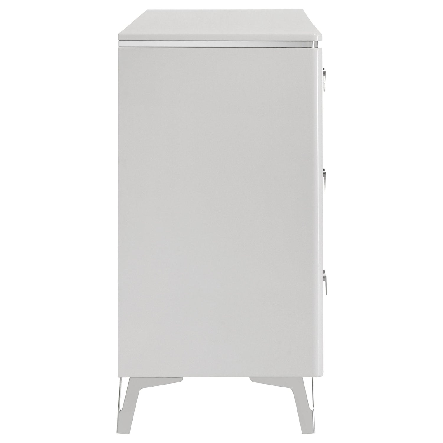 Cassia 6-drawer Bedroom Dresser Cabinet White High Gloss - 215793