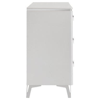Cassia 6-drawer Bedroom Dresser Cabinet White High Gloss - 215793