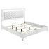 Cassia Eastern King LED Panel Bed White High Gloss - 215791KE