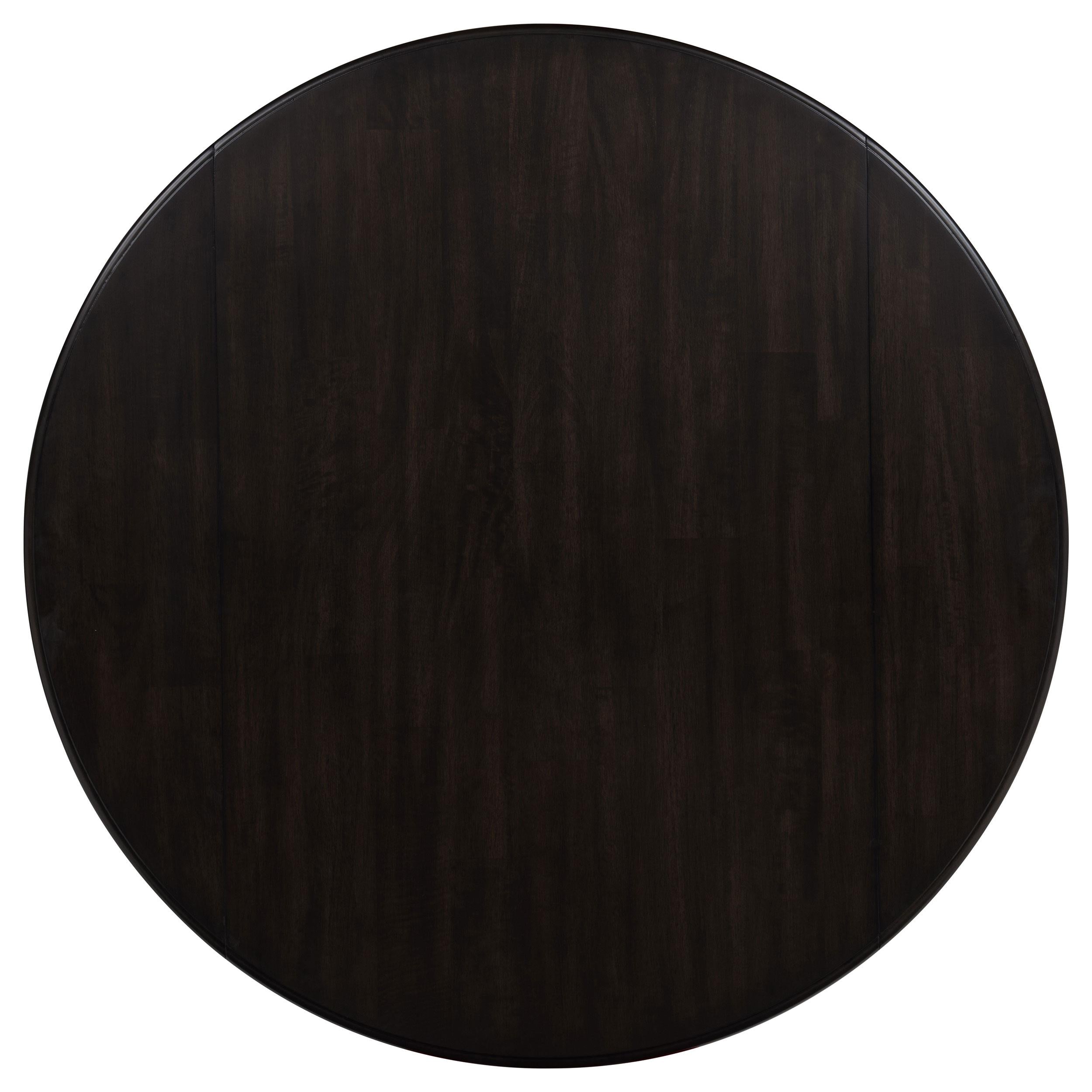 Catley 5-piece Round Drop Leaf Dining Table Set Dark Coffee - 150350