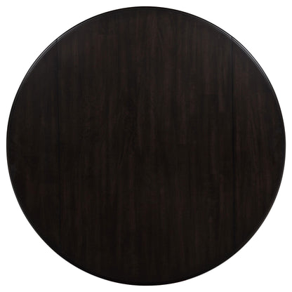 Catley 5-piece Round Drop Leaf Dining Table Set Dark Coffee - 150350