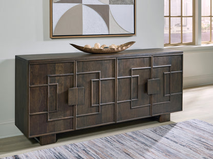 Cato Dark Brown Accent Cabinet - A4000682