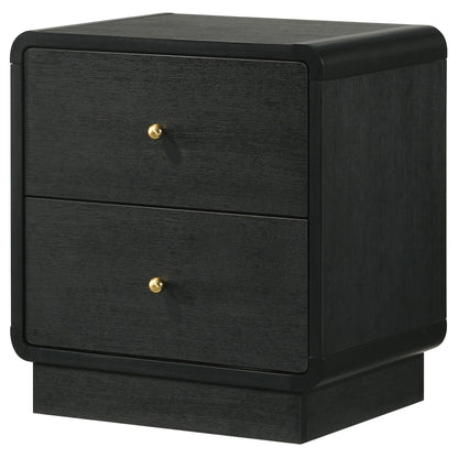 Cavelle 2-drawer Nightstand Bedside Table Black - 223662