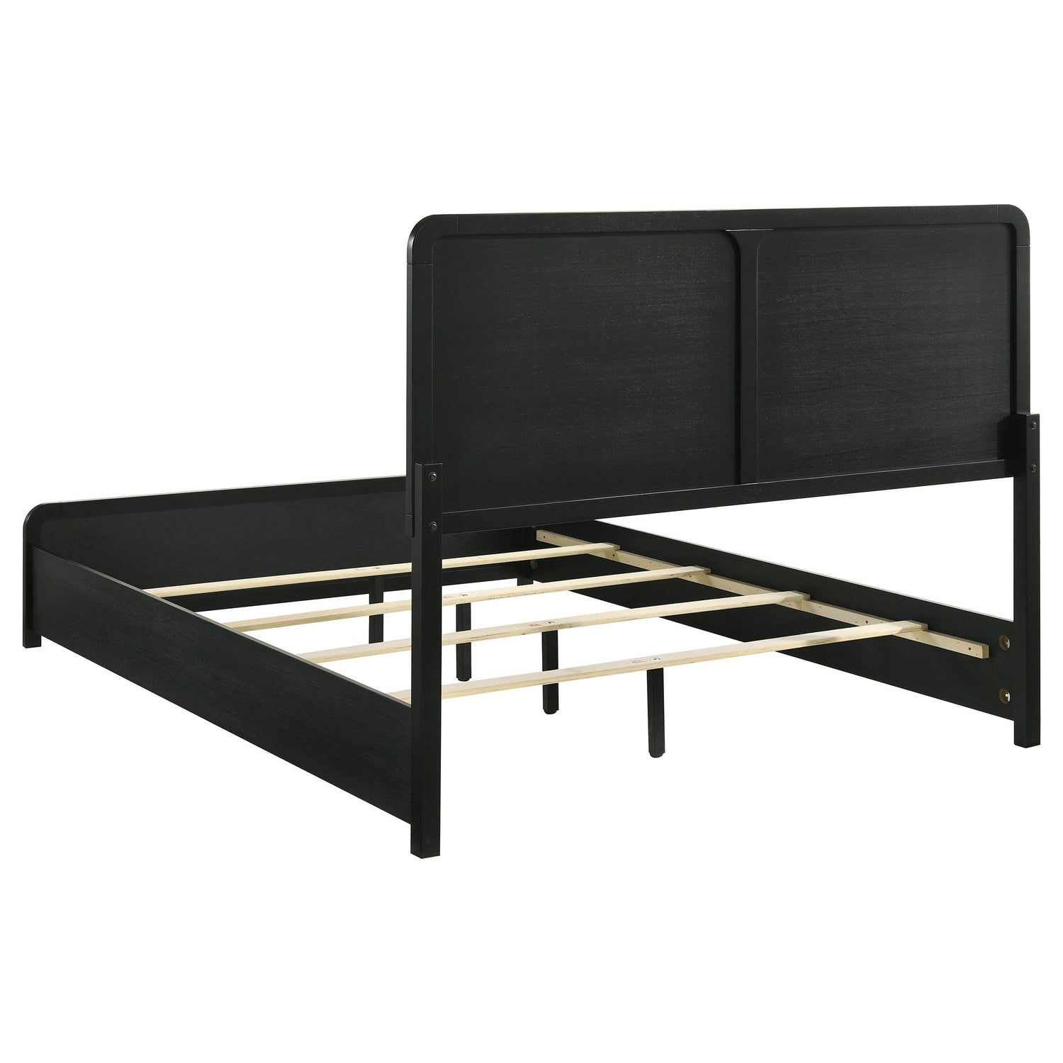 Cavelle 47-inch Upholstered Eastern King Bed Black - 223661KE