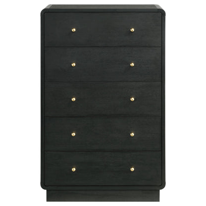 Cavelle 5-drawer Chest of Drawers Black - 223665