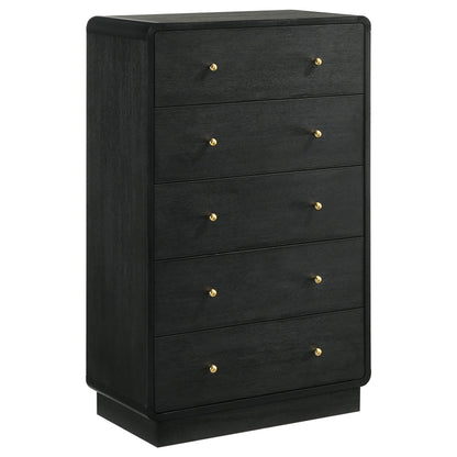 Cavelle 5-piece Eastern King Bedroom Set Black - 223661KE-S5
