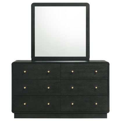 Cavelle 6-drawer Dresser and Mirror Black - 223663M
