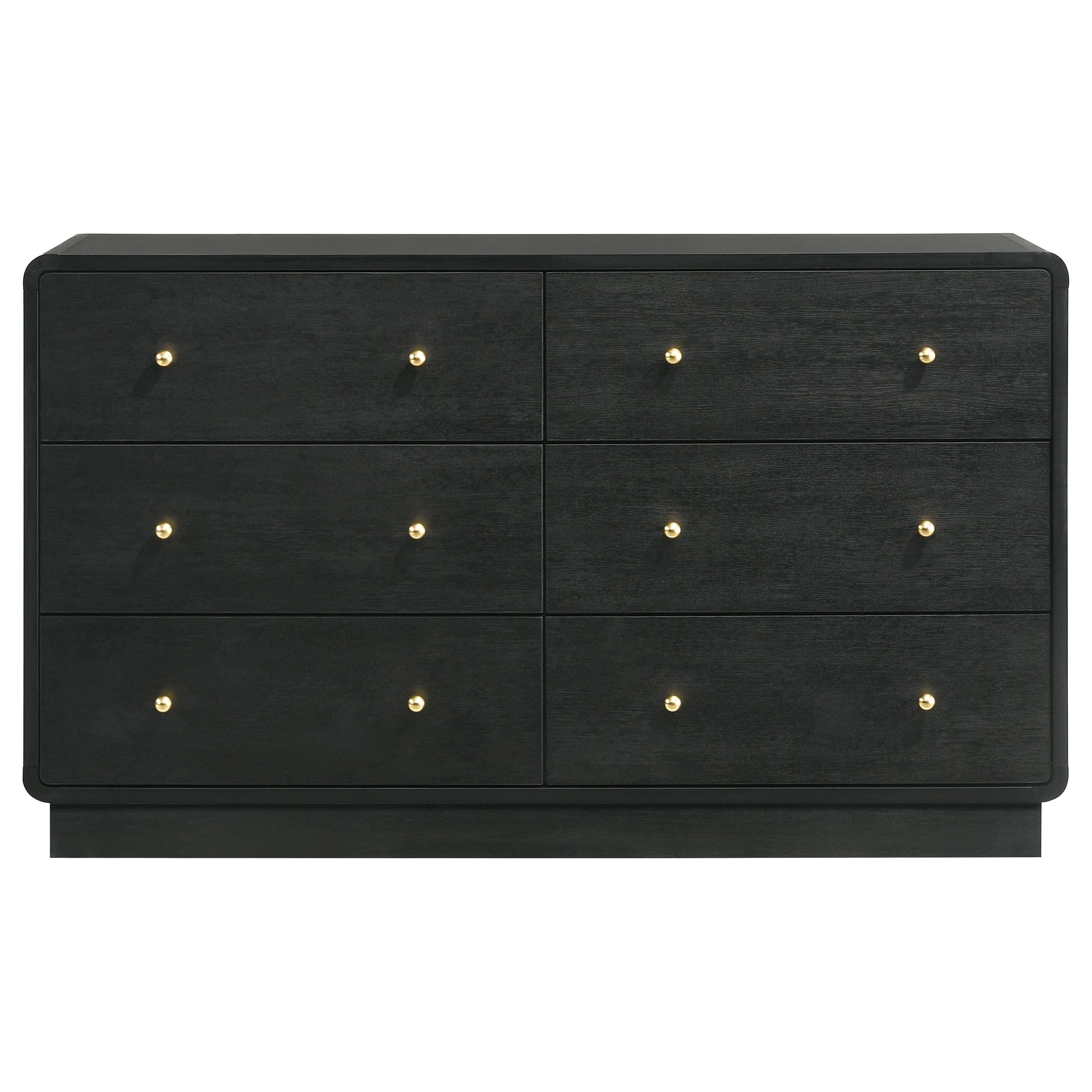 Cavelle 6-drawer Dresser Cabinet Black - 223663