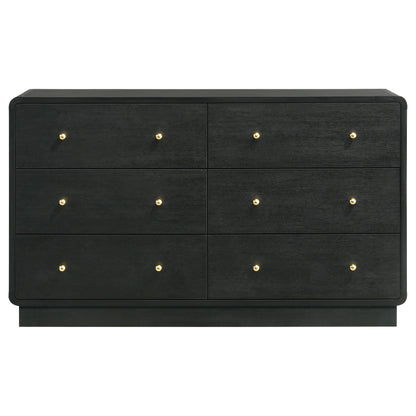 Cavelle 6-drawer Dresser Cabinet Black - 223663