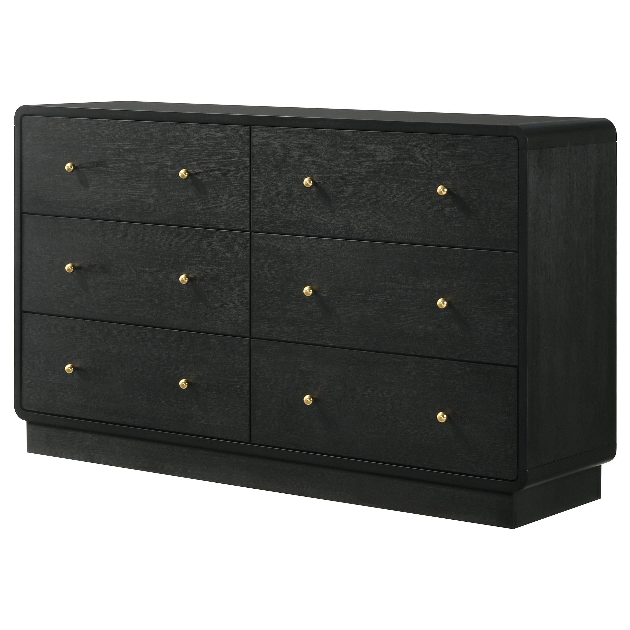 Cavelle 6-drawer Dresser Cabinet Black - 223663