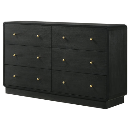 Cavelle 6-drawer Dresser Cabinet Black - 223663