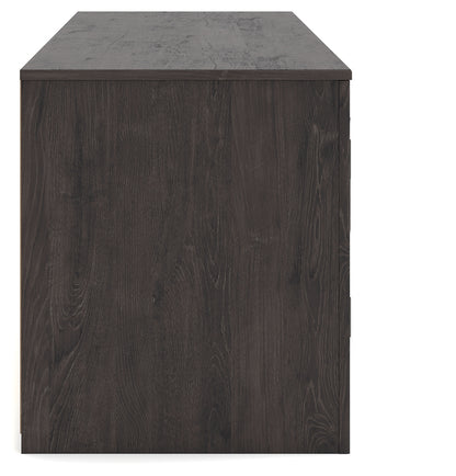 Cayboni Black 71" TV Stand with Electric Fireplace - W3789W1