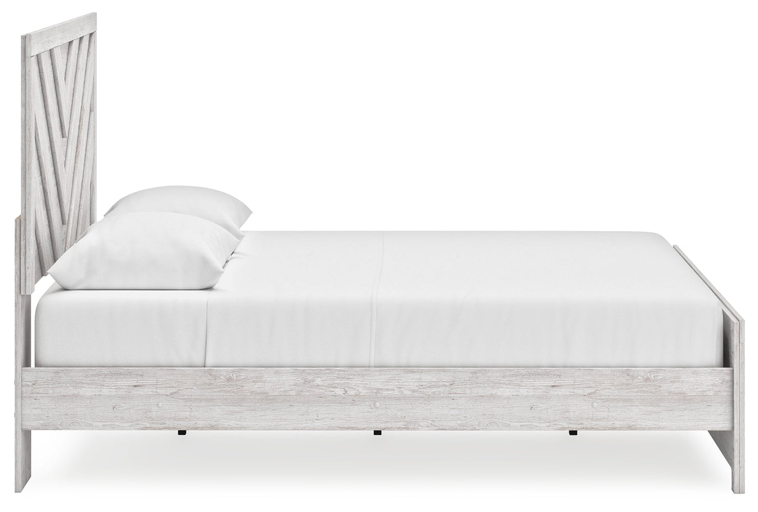 Cayboni King Panel Bed with Dresser and 2 Nightstands in Whitewash from Ashley - Luna Furniture