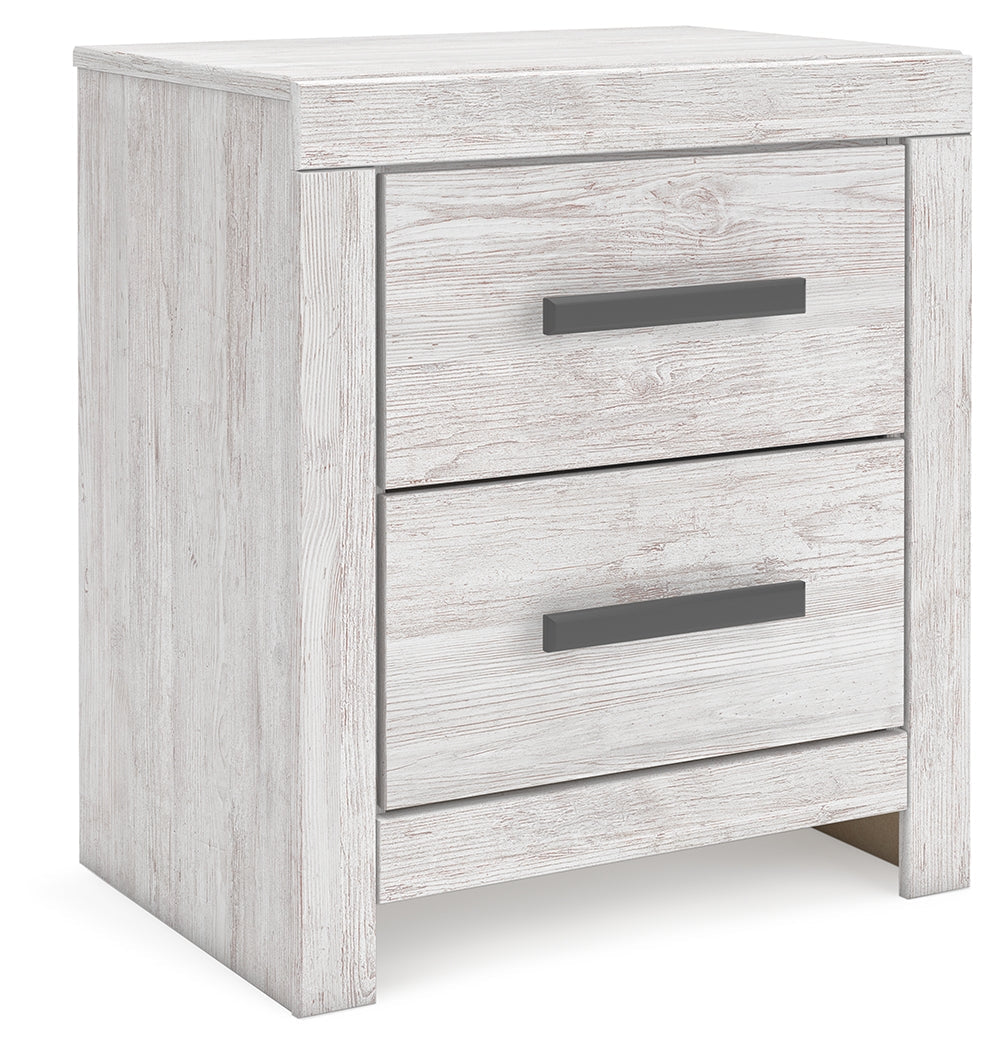 Cayboni King Panel Bed with Dresser and 2 Nightstands in Whitewash from Ashley - Luna Furniture
