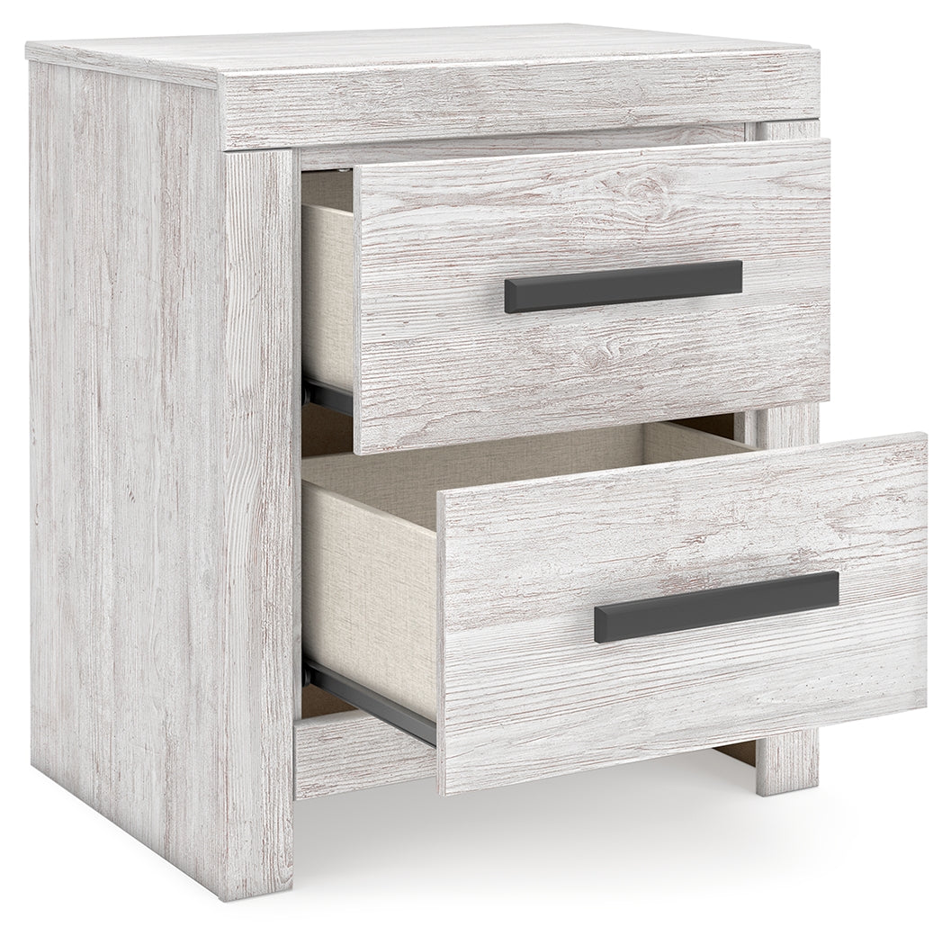 Cayboni King Panel Bed with Dresser and 2 Nightstands in Whitewash from Ashley - Luna Furniture