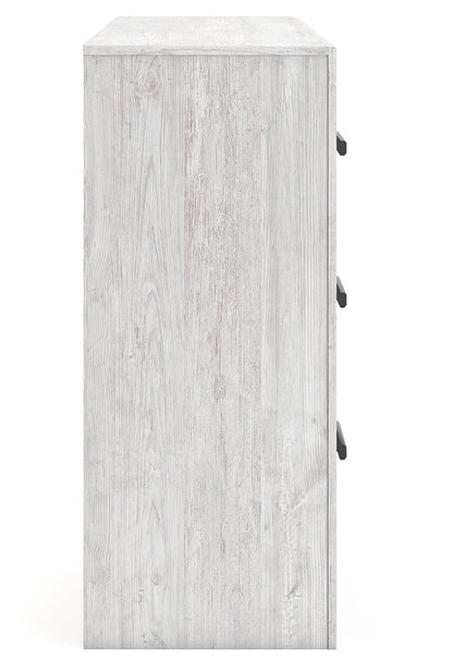 Cayboni King Panel Bed with Dresser and 2 Nightstands in Whitewash from Ashley - Luna Furniture