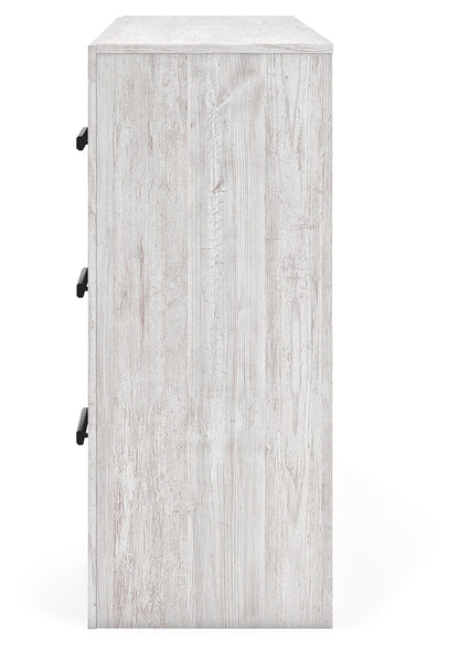 Cayboni King Panel Bed with Dresser and 2 Nightstands in Whitewash from Ashley - Luna Furniture
