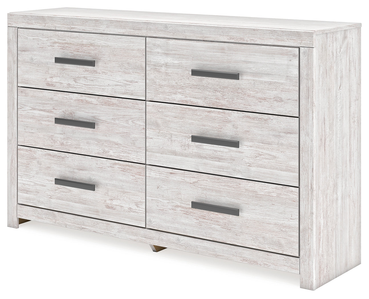 Cayboni King Panel Bed with Dresser and 2 Nightstands in Whitewash from Ashley - Luna Furniture