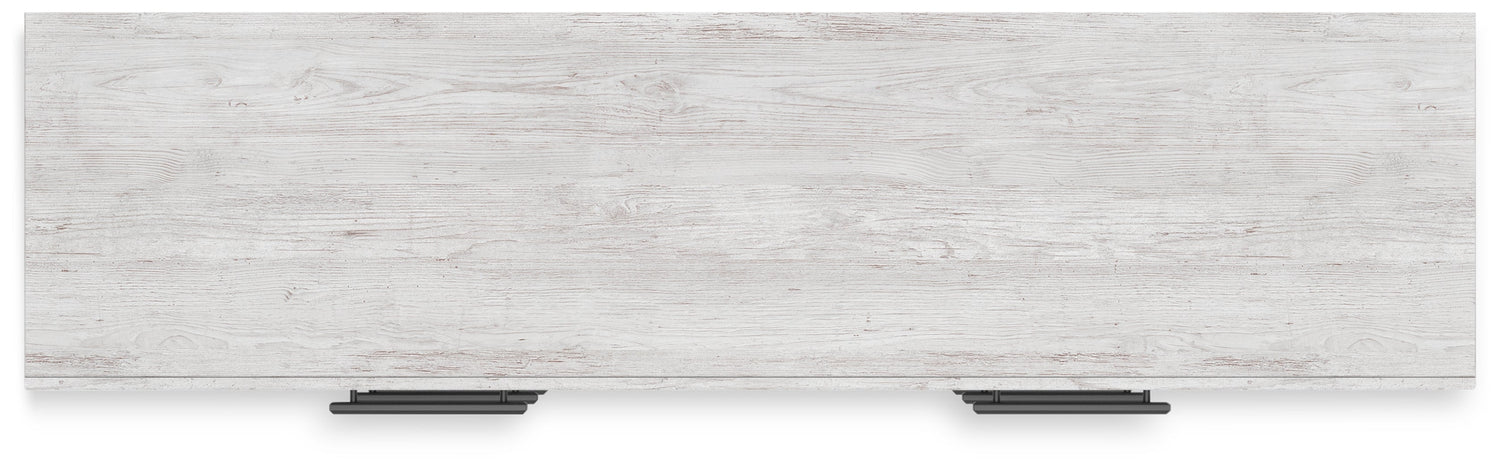 Cayboni King Panel Bed with Dresser and 2 Nightstands in Whitewash from Ashley - Luna Furniture