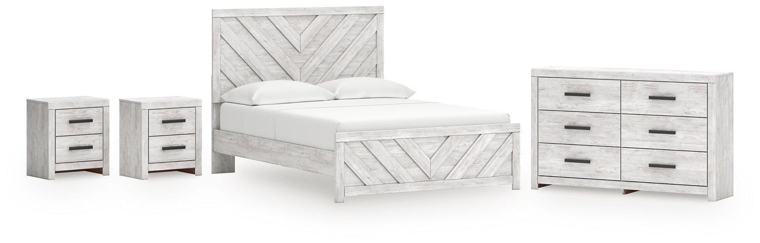 Cayboni Queen Panel Bed, Dresser and 2 Nightstands - B3788B13