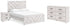 Cayboni Queen Panel Bed with Dresser and Nightstand in Whitewash - PKG019192