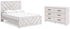 Cayboni Queen Panel Bed with Dresser in Whitewash - PKG016686