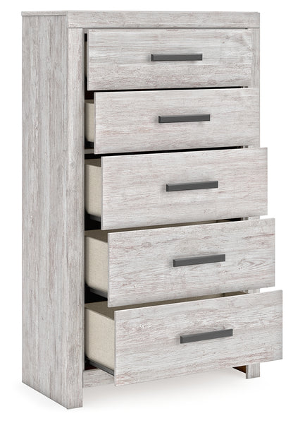 Cayboni Twin Panel Bed, Dresser and Chest - B3788B11