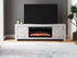 Cayboni Whitewash 71" TV Stand with Electric Fireplace - W3788W1