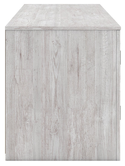Cayboni Whitewash 71" TV Stand with Electric Fireplace - W3788W1