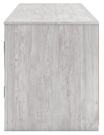 Cayboni Whitewash 71" TV Stand with Electric Fireplace - W3788W1