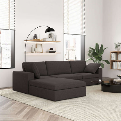 Cecilia Modular Corner Sectional Modern Fabric Sofa Dark Gray - MSC01800301