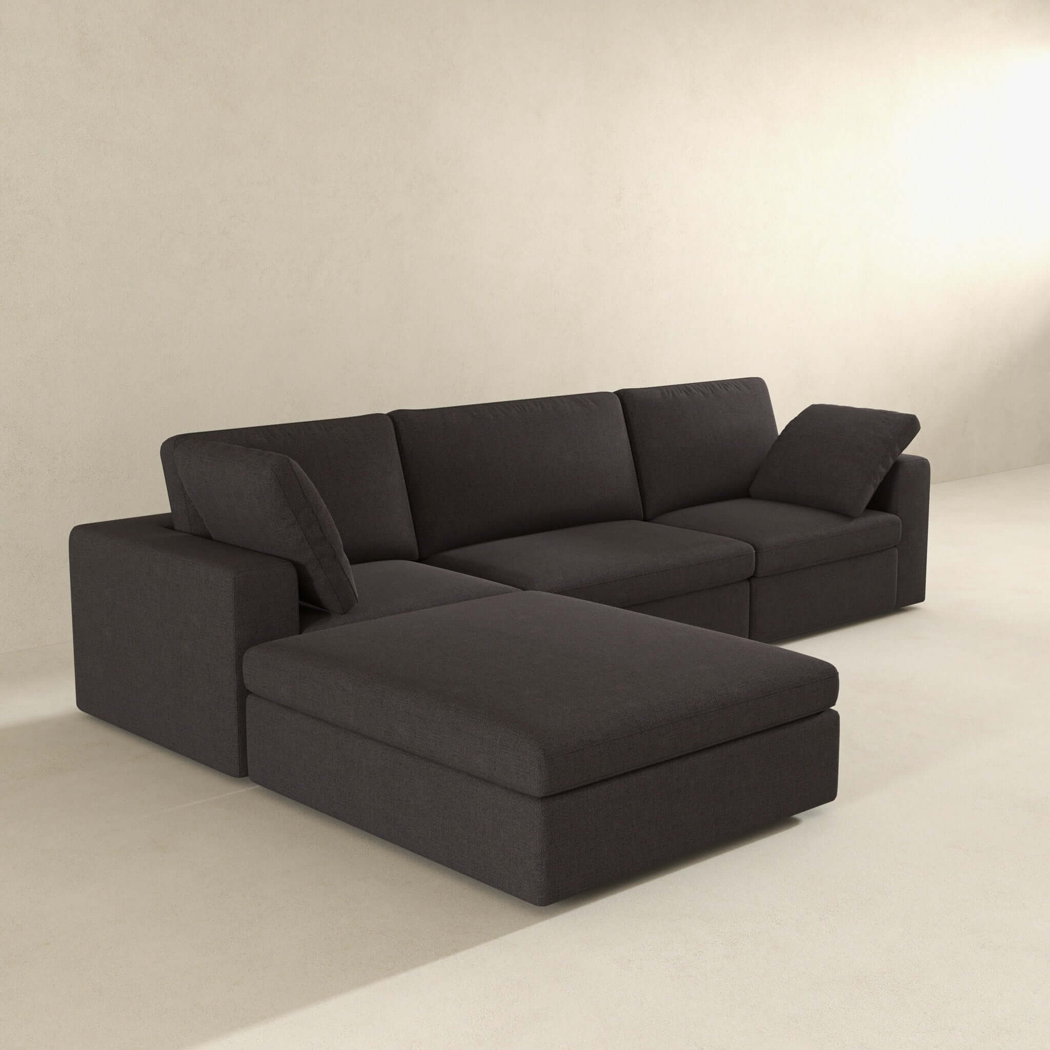 Cecilia Modular Corner Sectional Modern Fabric Sofa Dark Gray - MSC01800301