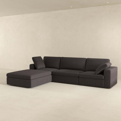 Cecilia Modular Corner Sectional Modern Fabric Sofa Dark Gray - MSC01800301