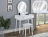 Cecilia Vanity Table & Stool-White - 4905SET-WH