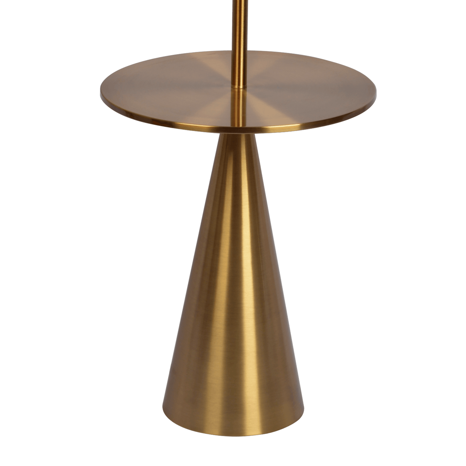Celestial Modern Floor Lamp with Brass Accent Table with Large White Shade - FLL03700501