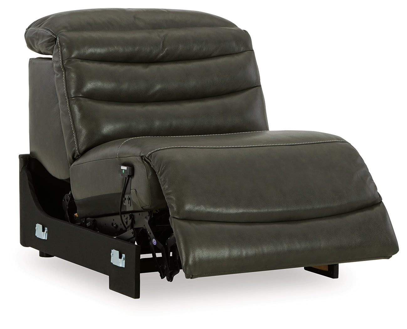Center Line Dark Gray 3-Piece Sectional Sofa and 3-Piece Loveseat with Console - U63404S8