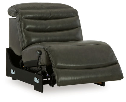 Center Line Dark Gray 3-Piece Sectional Sofa and 3-Piece Loveseat with Console - U63404S8