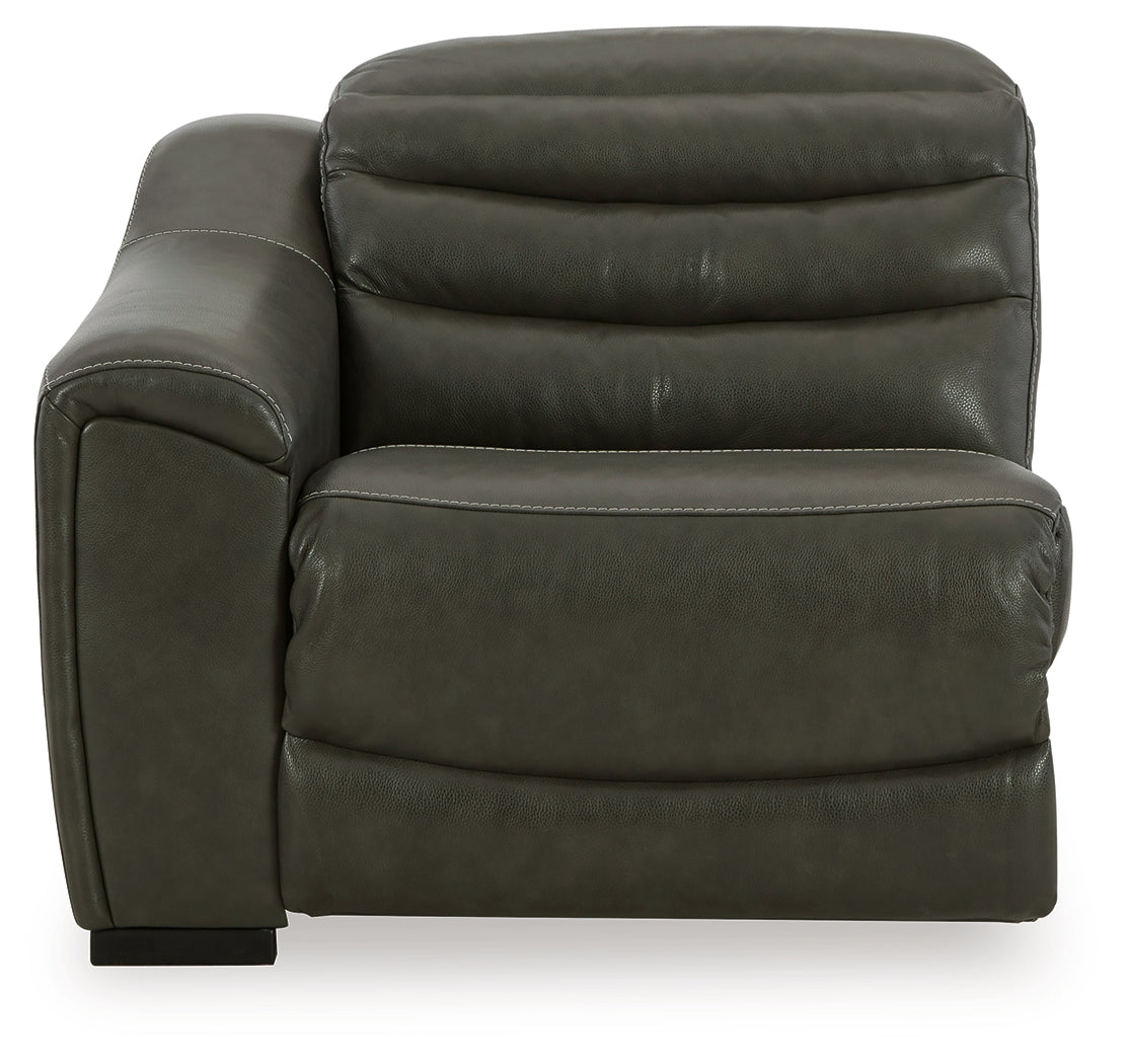 Center Line Dark Gray 3-Piece Sectional Sofa and 3-Piece Loveseat with Console - U63404S8