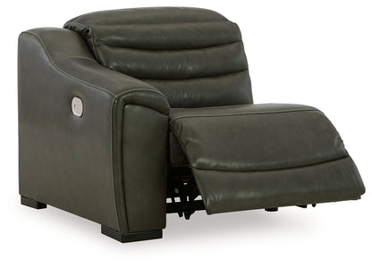 Center Line Dark Gray 3-Piece Sectional Sofa and 3-Piece Loveseat with Console - U63404S8