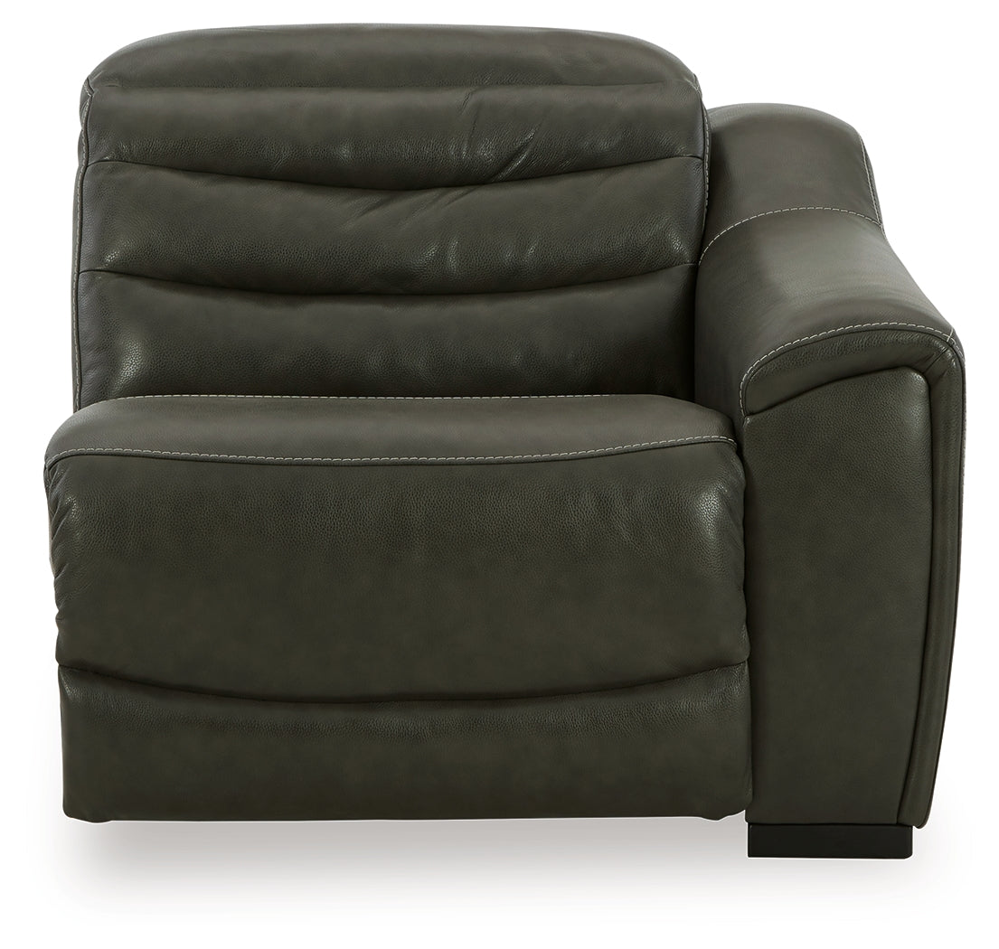 Center Line Dark Gray 3-Piece Sectional Sofa and 3-Piece Loveseat with Console - U63404S8