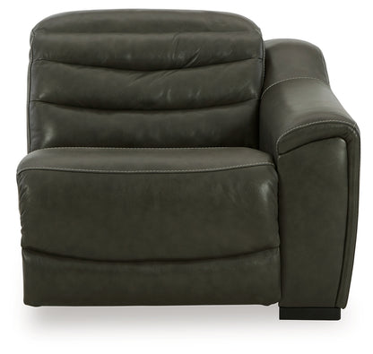 Center Line Dark Gray 3-Piece Sectional Sofa and 3-Piece Loveseat with Console - U63404S8