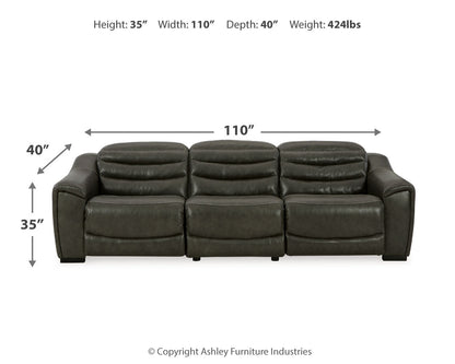 Center Line Dark Gray Power Reclining Living Room Set from Ashley - Luna Furniture