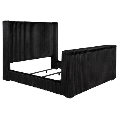 Centergrove Upholstered Eastern King Wingback TV Bed Black - 315945KE