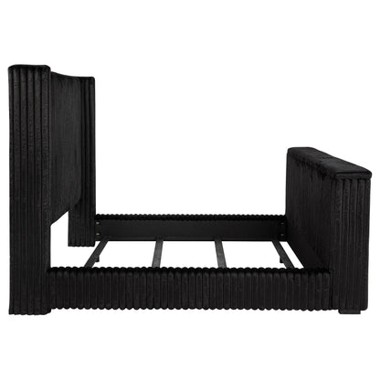 Centergrove Upholstered Queen Wingback TV Bed Black - 315945Q