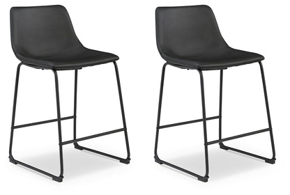 Centiar Black Counter Height Bar Stool (Set of 2) - D372-624X2