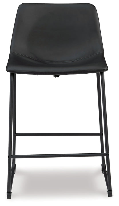Centiar Black Counter Height Bar Stool (Set of 2) - D372-624X2