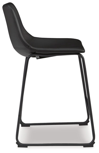 Centiar Black Counter Height Bar Stool (Set of 2) - D372-624X2